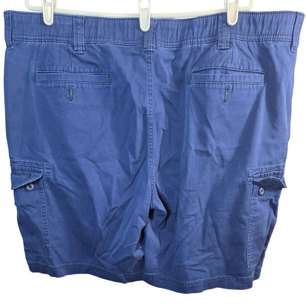 St John's Bay Cargo Shorts Big Mens Plus Size 44 Blue‎ Comfort Stretch Waist - Picture 2 of 16